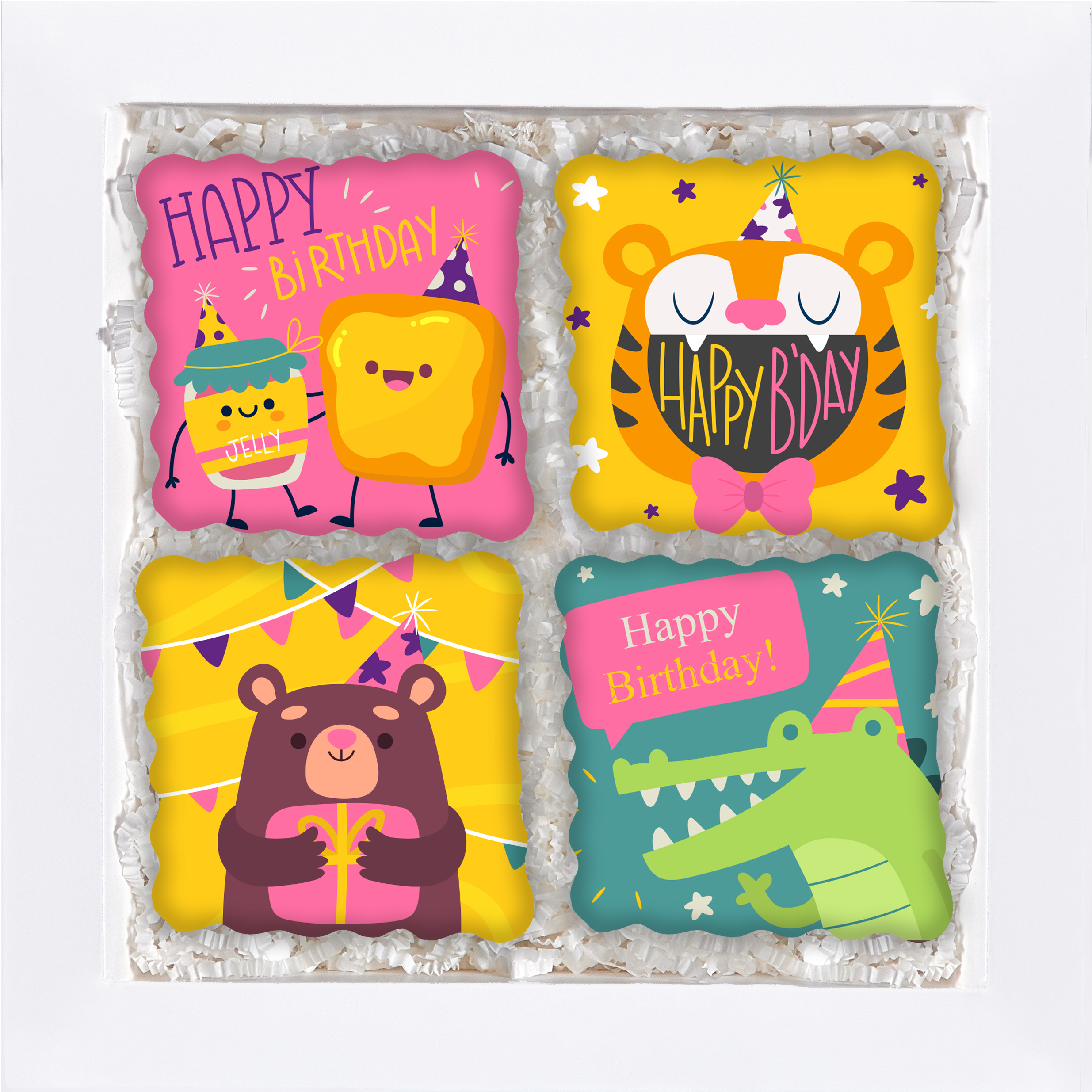 20x20 Square birthday animals