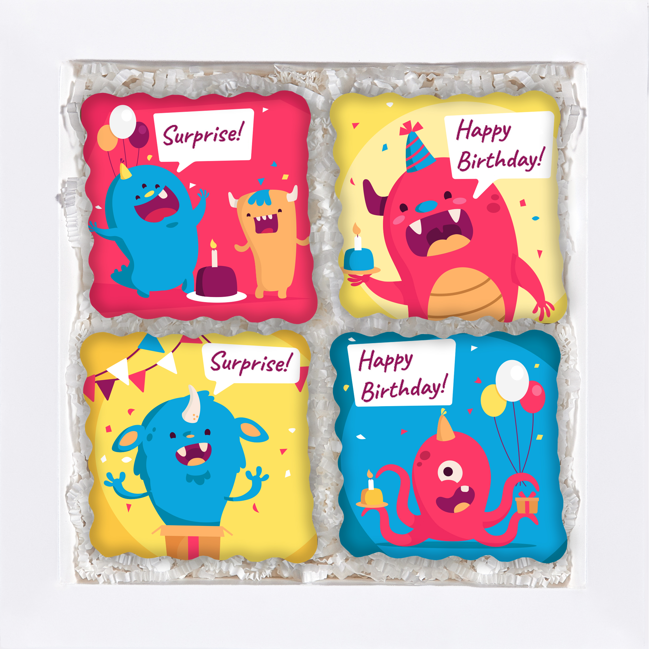 20x20 Square birthday monster set