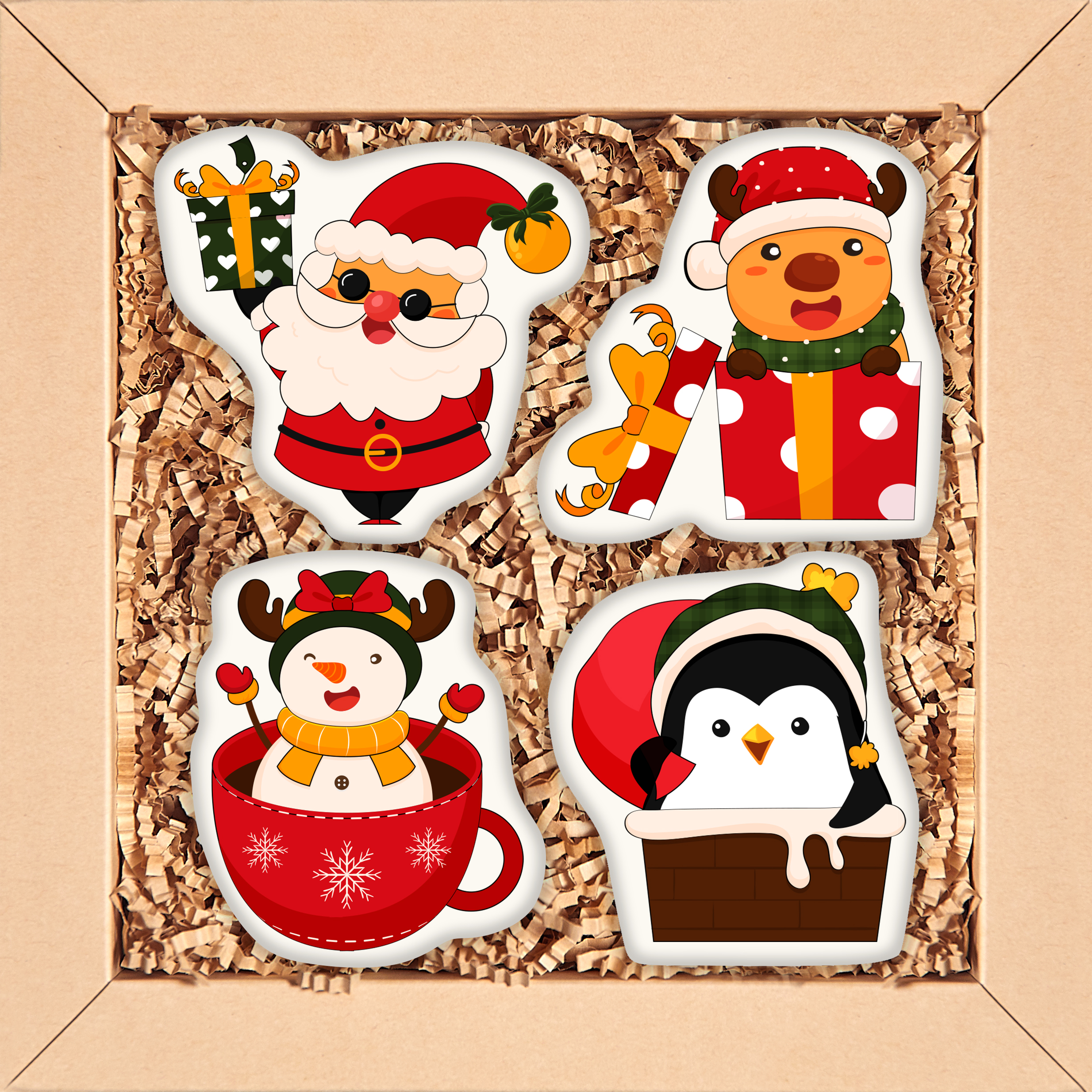 20x20 brown Рождество стикеры